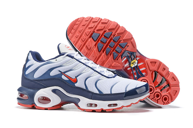 2020 Nike Air Max TN Plus White Navy Blue Red Shoes